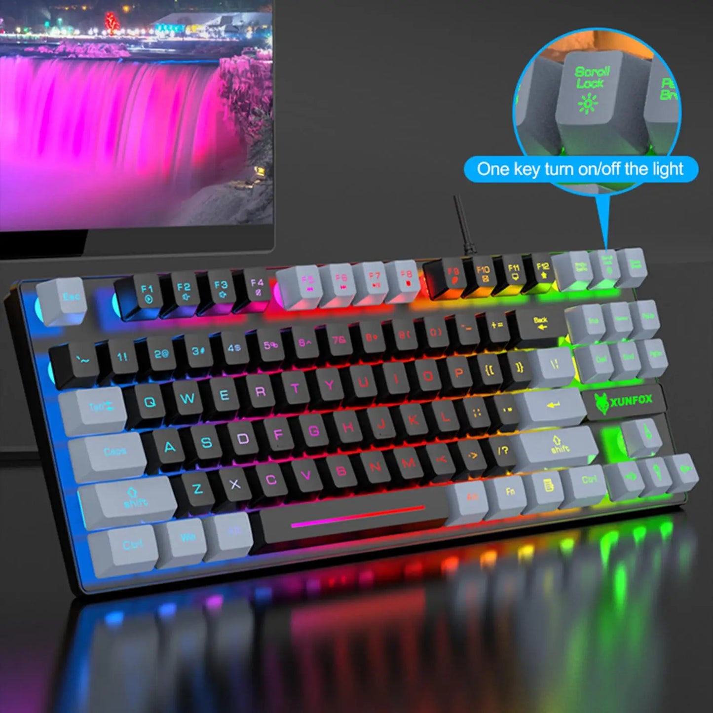 K-10 Gaming Keyboard Colorful LED Backlight