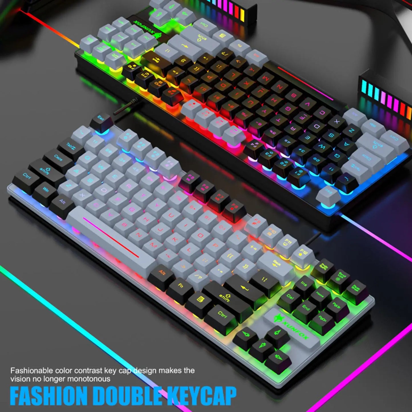 K-10 Gaming Keyboard Colorful LED Backlight