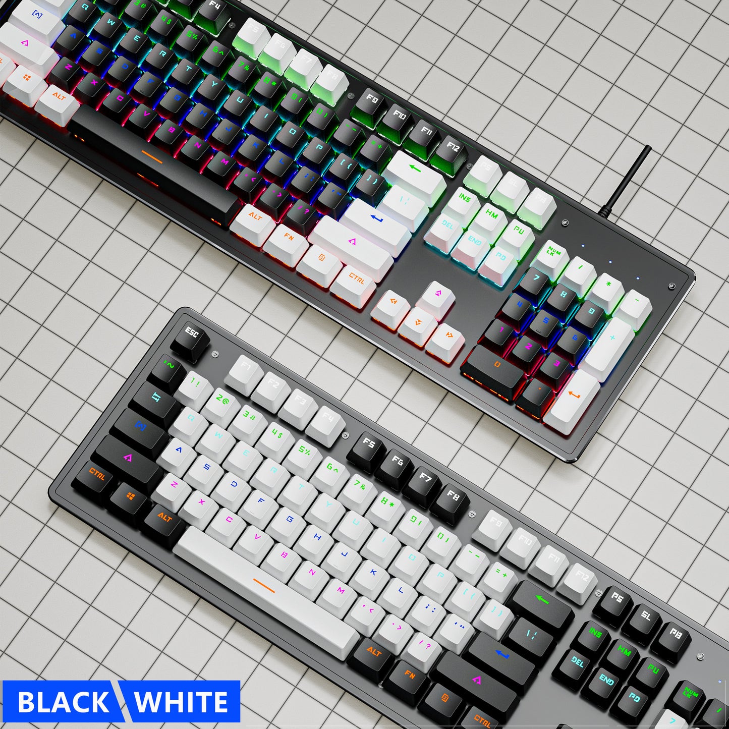 K880 Wired Mechanical Keyboard Customized 104 Key e-sports Game