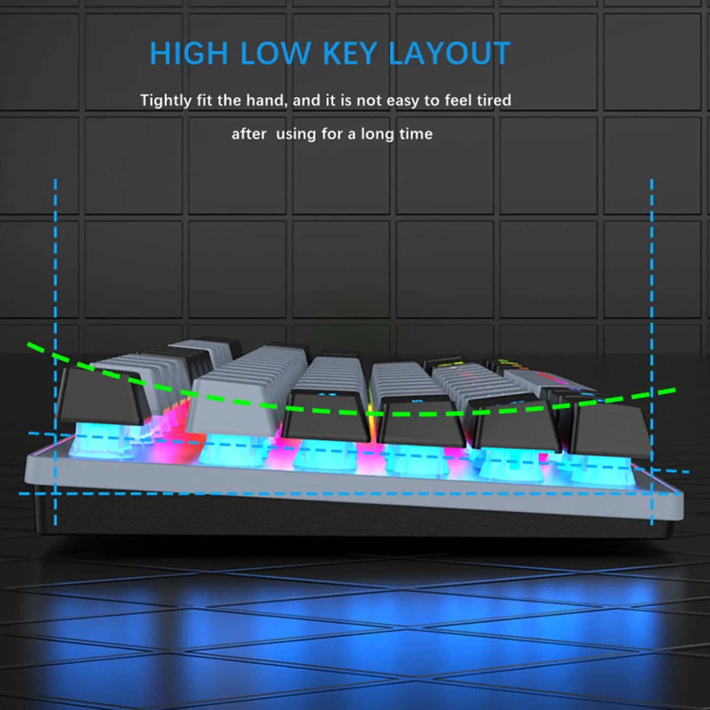 K-10 Gaming Keyboard Colorful LED Backlight