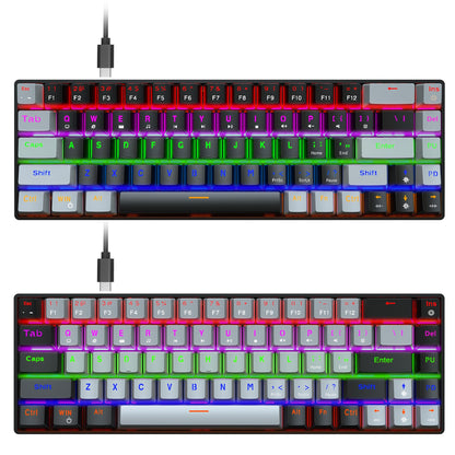 New 68 Key RGB With Blue And Red Axis Mechanical Keyboard 60%