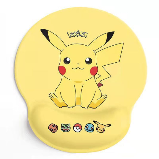 Pikachu, Spongebob, Patrick and Doraemon Bear Mouse Pad Wrist Mouse Pad Girls Soft Pad Cute Wrist Pad 3D Silicone Wrist Pad Hand Rest