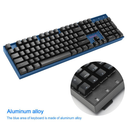 Redragon USB Mechanical Gaming Keyboard Ergonomic Key Backlit Single Breathing Light Full Key Anti-Ghosting 104 Keys