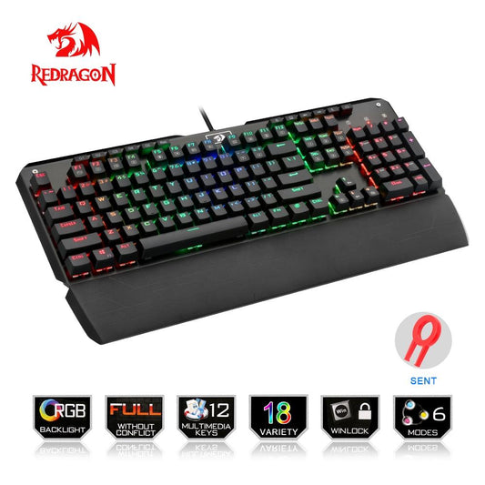 Teclado Mecanico Gaming Redragon - K555RGB